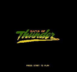 Days of Thunder Title Screen